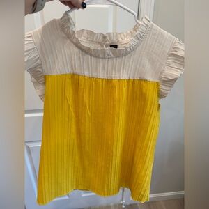 SHEIN Yellow and Cream shirt